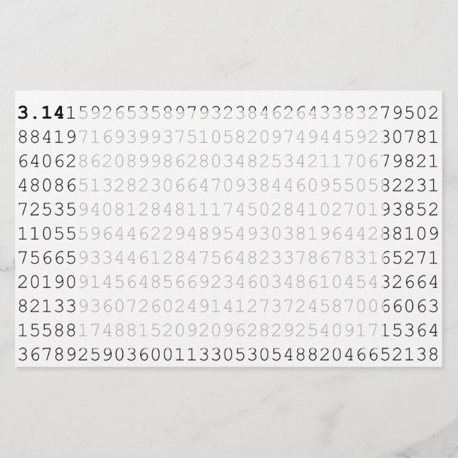 Pi firar dag för 3,14 Pi Brevpapper (Framsida)