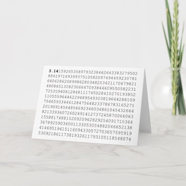 Pi firar dag för 3,14 Pi Kort (Framsida)