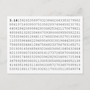 Pi firar dag för 3,14 Pi Vykort