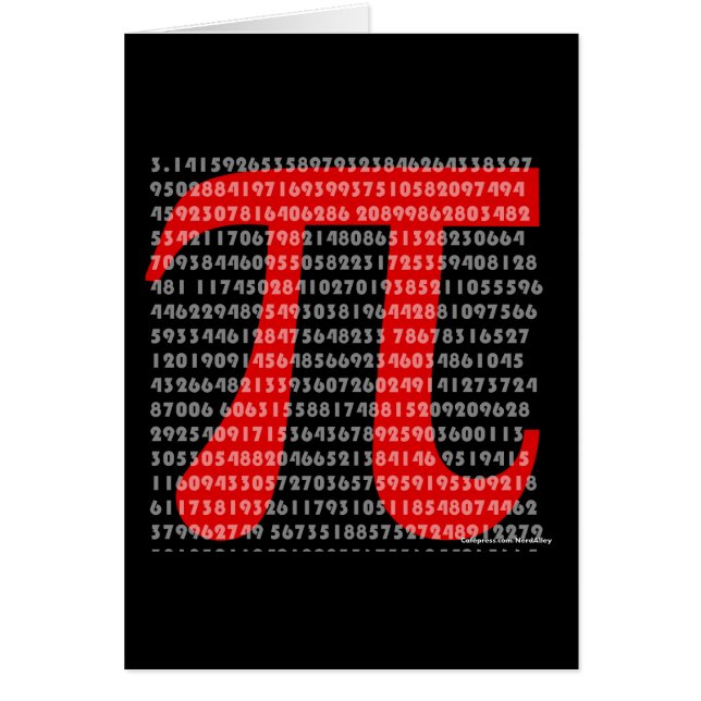 pi hälsningskort (Framsidan)