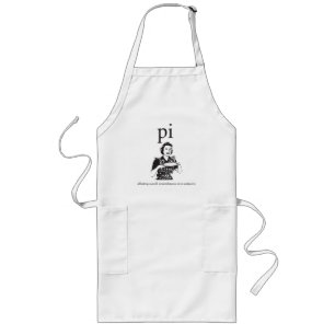 Pi/humor för Nerd för omkrets för pajaffekter Långt Förkläde