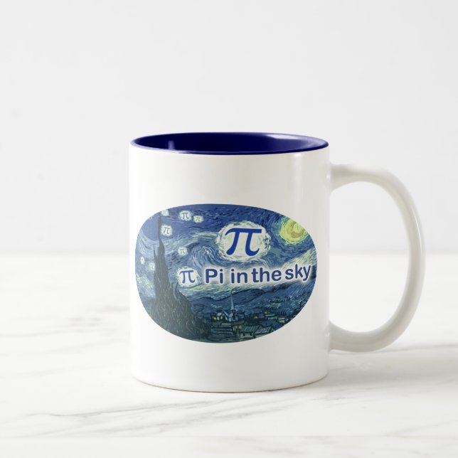 Pi i himmlen Två-Tonad mugg (Höger)