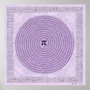 Pi i Spiral ~ Math as Art Poster