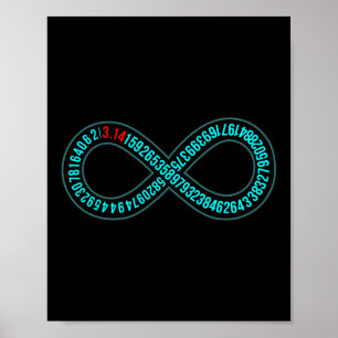 Pi Infinity Pi Day Älskare Math Teacher Mathematic Poster