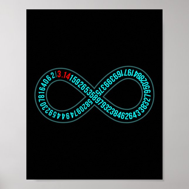 Pi Infinity Pi Day Älskare Math Teacher Mathematic Poster (Framsidan)