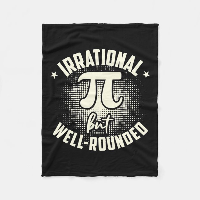 Pi Irrationell men välrundad matematiker Math Fleecefilt (Framsidan)