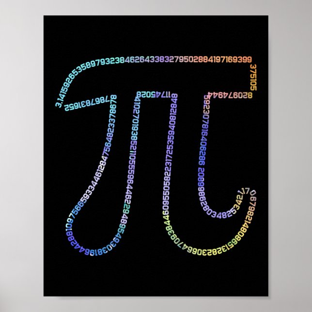 Pi Irrationell Number Math Physics 3.14 Poster (Framsidan)