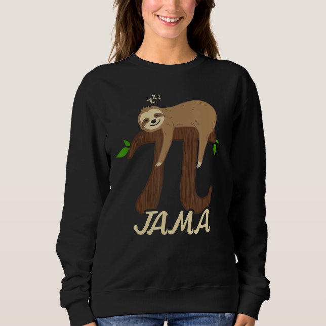 Pi Jama 3 14 Pi Number Science Symbol Sloth Mat T Shirt (Framsida)