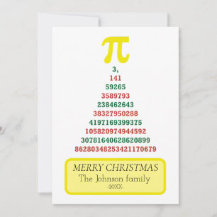 Pi julgran julkort