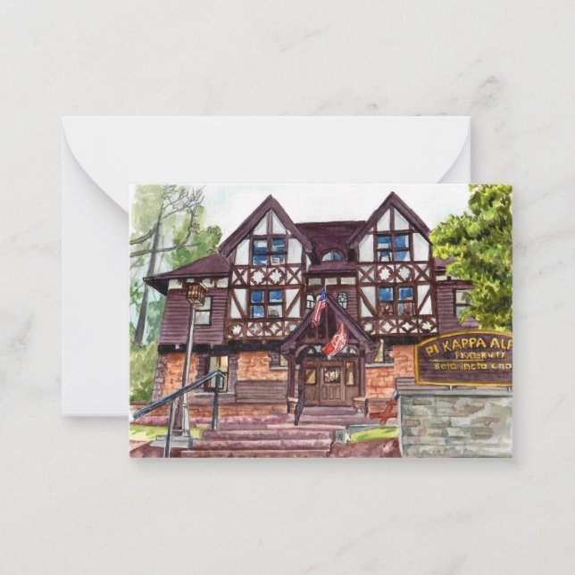Pi Kappa Alpha, Cornell Universiteten Postcard-sti Anteckningskort (Framsida)