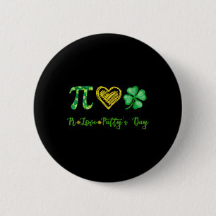 Pi Kärlek Shamrock Pattys dag Math Teacher St Patr Knapp