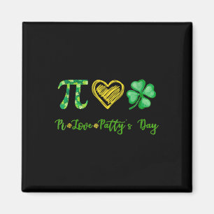 Pi Kärlek Shamrock Pattys dag Math Teacher St Patr Magnet