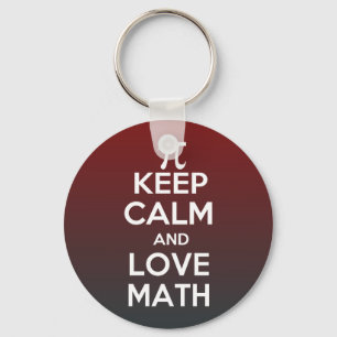 Pi keep calm and love math nyckelring
