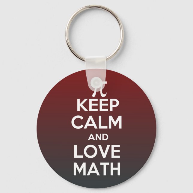 Pi keep calm and love math nyckelring (Framsida)
