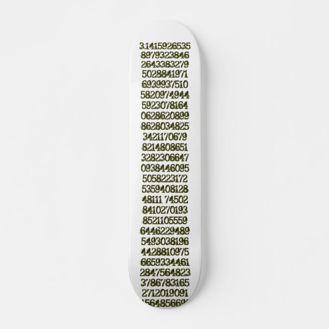Pi-kort sönder spöke skateboard bräda 20 cm (Framsida)