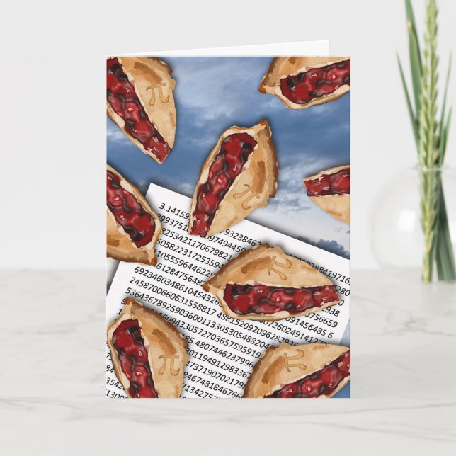Pi-kortet sjunker, Pi-Day-hälsningskort Kort (Framsida)
