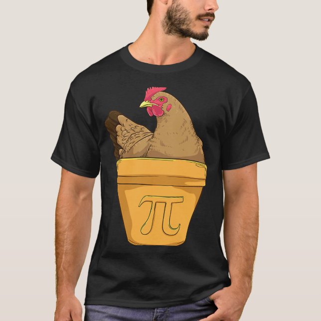 Pi Kyckling Pot Math Pi Dag T Shirt (Framsida)