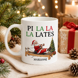 Pi La La La Lates Rolig Tomte Pilates Jul Kaffemugg