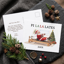 Pi La La Lates Rolig Tomte Pilates Jul Helg Vykort