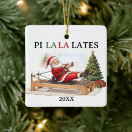 Pi La La Lates Rolig Tomte Pilates Jul Julgransprydnad Keramik