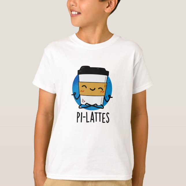 Pi-lattes Funny Latte Pilates Pun T Shirt (Framsida)