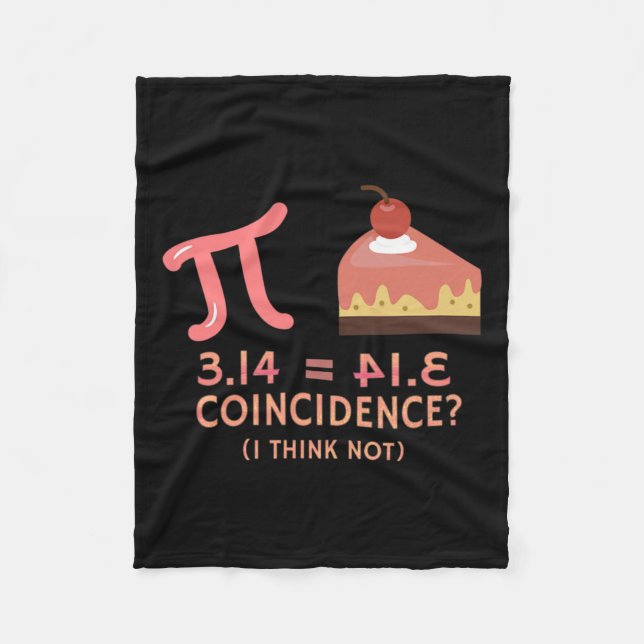 Pi lika med Paj för Pi-dag 3,14 Math Fleecefilt (Framsidan)