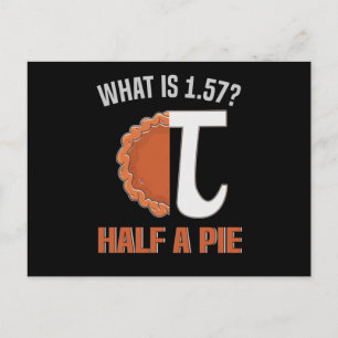 Pi-Märkre Pi Vad är 1,57? Halva Paj-cirkelnummer Vykort