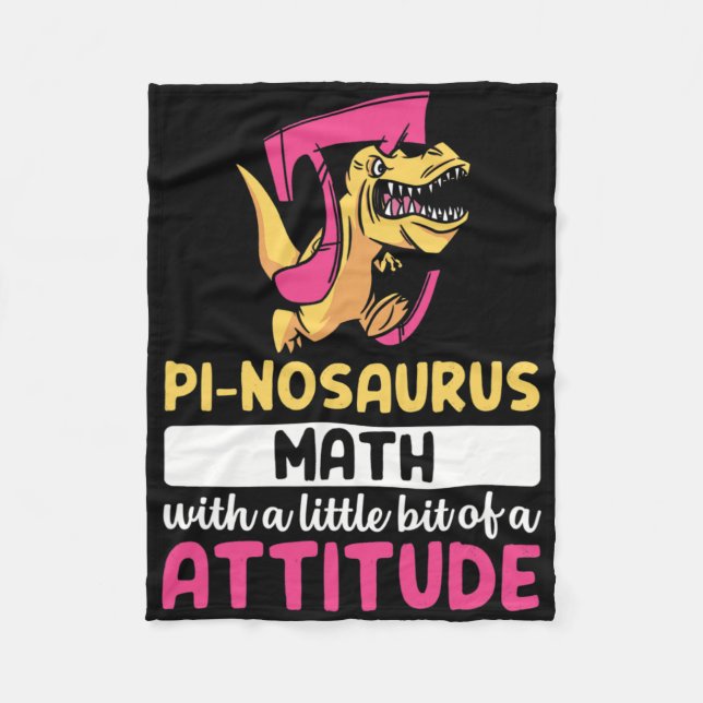 Pi Math Mathematics Dinosaur Dino Pi Day  Fleecefilt (Framsidan)