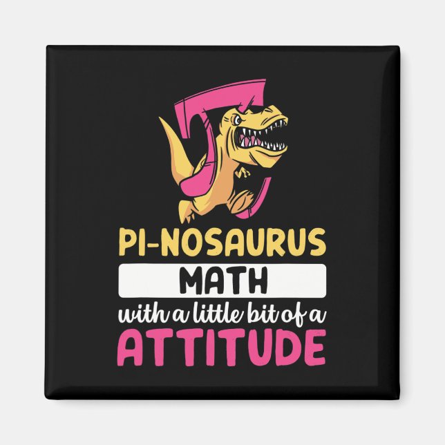 Pi Math Mathematics Dinosaur Dino Pi Day  Magnet (Framsidan)