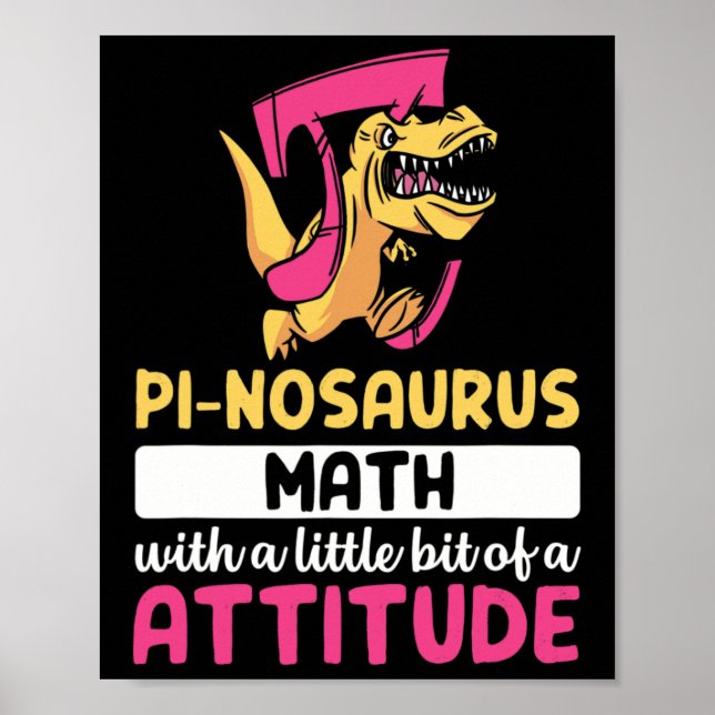 Pi Math Mathematics Dinosaur Dino Pi Day  Poster (Framsidan)