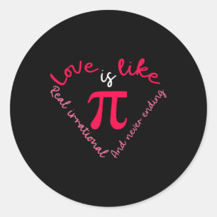 Pi Math Science Pi Day Valentine Day Runt Klistermärke