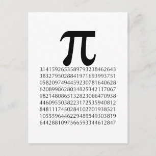 pi math vykort