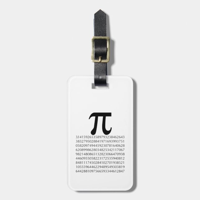 pi-maths bagagebricka (Vertikal Framsida)