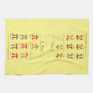 Pi Menu Cute Math Pi Day Paj Baking Kitchen Towel Kökshandduk
