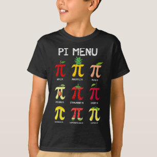 Pi Menu Paj Math Day Mathematics Math Teacher Pi S T Shirt