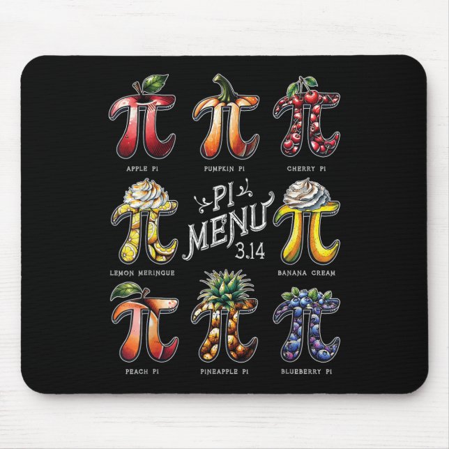 Pi Menu Pi Day 3.14 Lärare i fruktmenu Paj Musmatta (Framsidan)