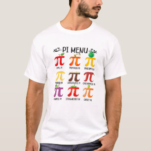 Pi Menu Tropical Fruits Funny Pi Day for Kindergar T Shirt