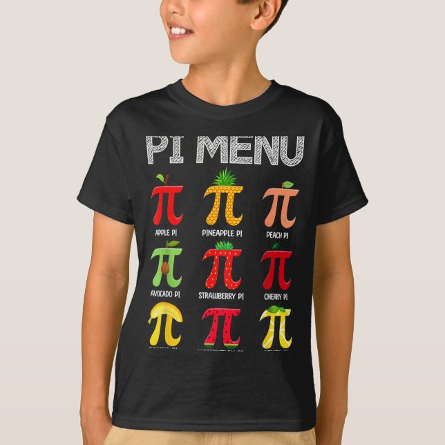 Pi Meny Frukt Glad Pi Dag Matematiklärare Pi Symbo T Shirt (Framsida)