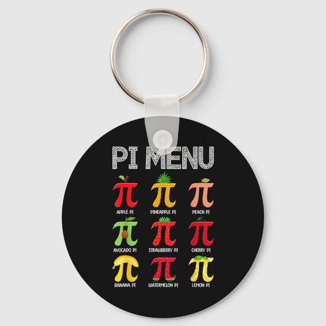 Pi Meny Frukt Glad Pi-dagen Matematiklärare Pi-sym Nyckelring (Framsida)