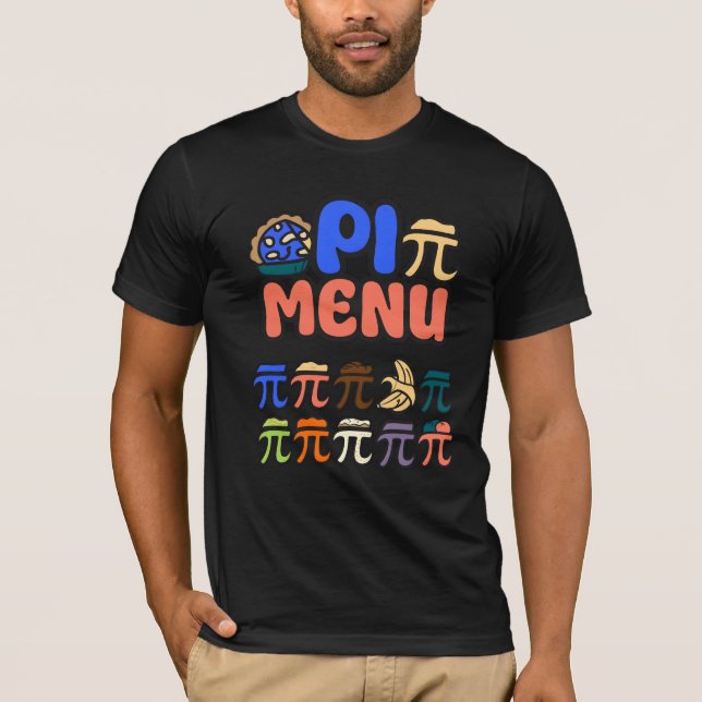 Pi-Meny T-Shirt – Rolig Matematik & Pizza Tee för  (Framsida)