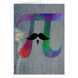 Pi-Moustachesymbol Hälsningskort