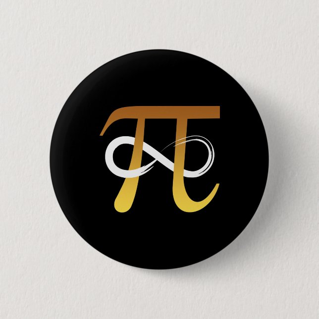 Pi Number 3.14 Infinity Symbol Funny Math Geek Gif Knapp (Framsida)