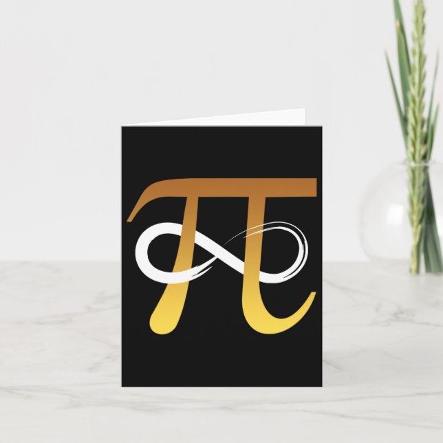 Pi Number 3.14 Infinity Symbol Funny Math Geek Gif Kort (Framsida)