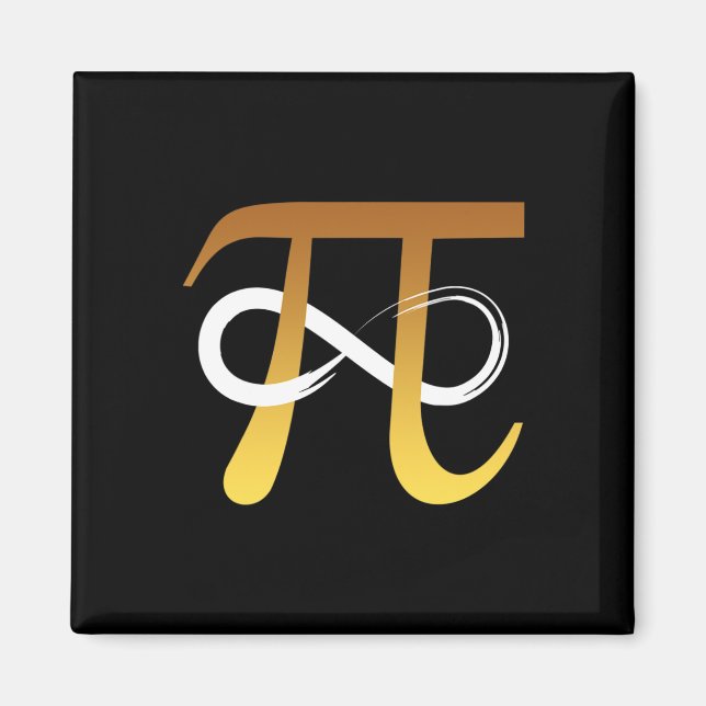Pi Number 3.14 Infinity Symbol Funny Math Geek Gif Magnet (Framsidan)