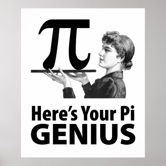 Pi Number Humor Poster (Framsidan)