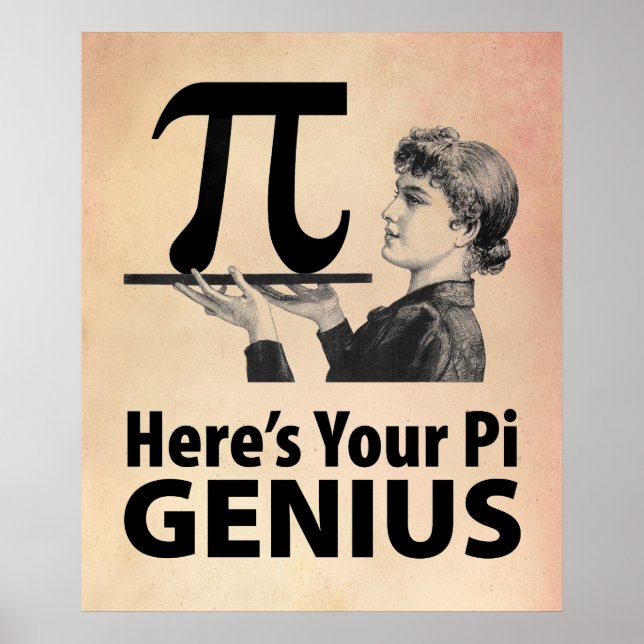 Pi Number Humor Poster (Framsidan)
