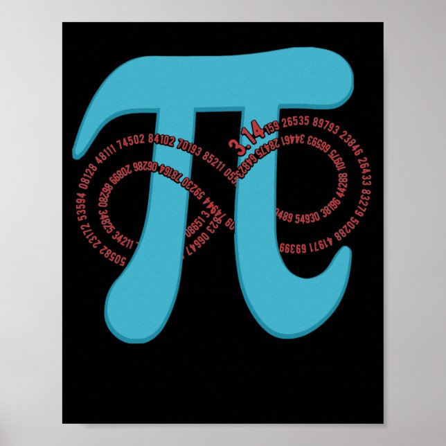 Pi-nummer 3.141 Ofinity Geek Poster (Framsidan)