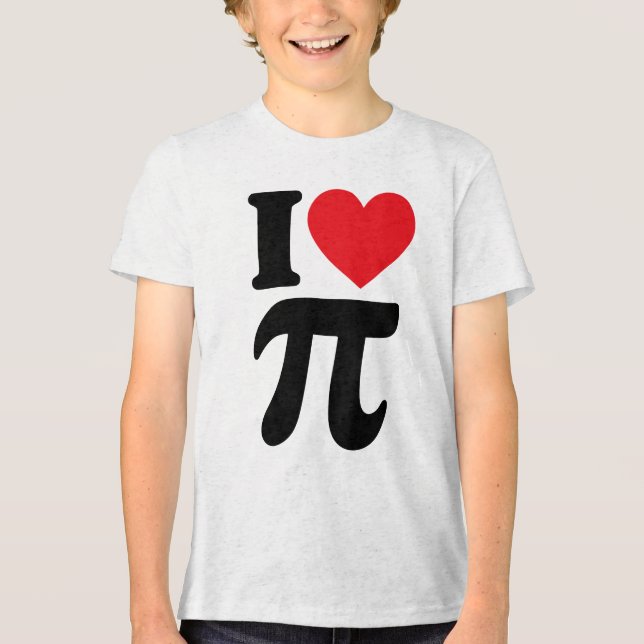 Pi Nummer Barn Math Kärlek Geek T Shirt (Framsida)