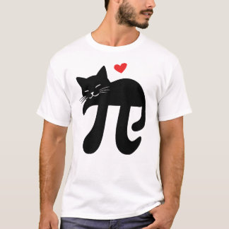 Pi Nummer Katt Mattenörd Geek T Shirt