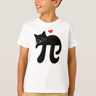 Pi Nummer Pojke Katt Matte Student Nörd T Shirt